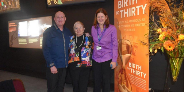 LtoR Wits Profs Shane Norris Linda Richter and Lynn Morris at the academic launch of the Birth to 30 book by Prof. Richter at Origins Centre